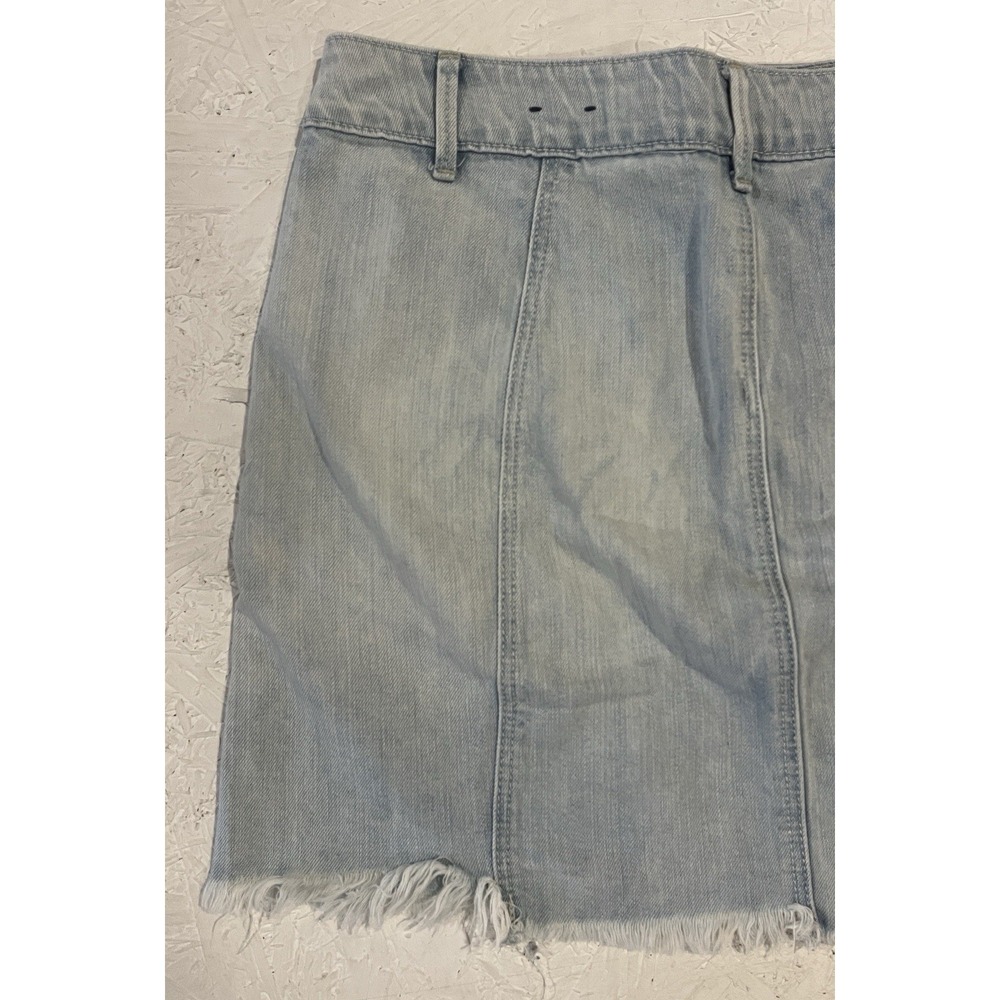 American Eagle Skirt Mini Stretch Button Front Blue Denim Women's 6‎ - Picture 9 of 9